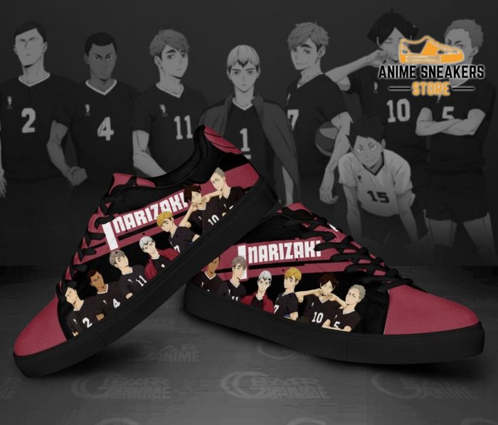 Haikyu Inarizaki Skate Shoes Black Haikyu!! Custom Anime