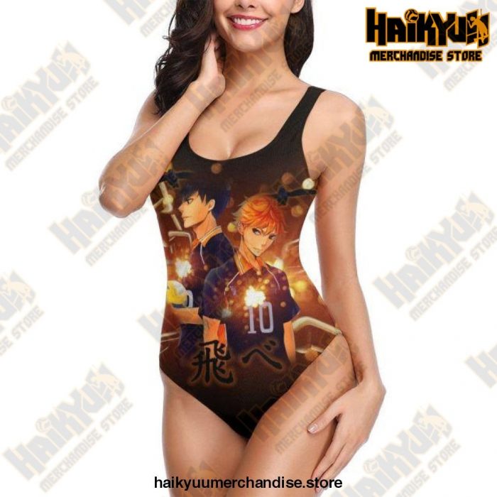 2021 Haikyuu Sexy Cross Back Swimwear Women Swimsuit Vintage Bathing Suits Design 10 / S