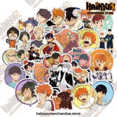50Pcs Anime Haikyuu!! Stickers 50 Haikyuu B