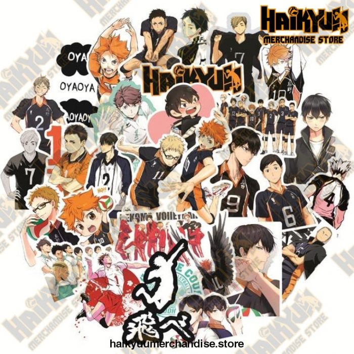 50Pcs Anime Haikyuu!! Stickers 50 Haikyuu C