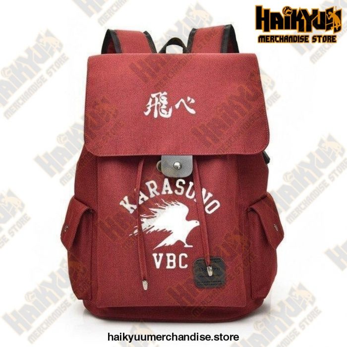 Red Official Haikyuu Backpack Merch