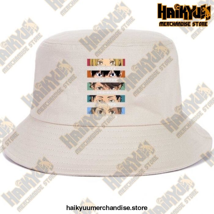Haikyuu Foldable Printing Bucket Hat Beige 6 / China One Size