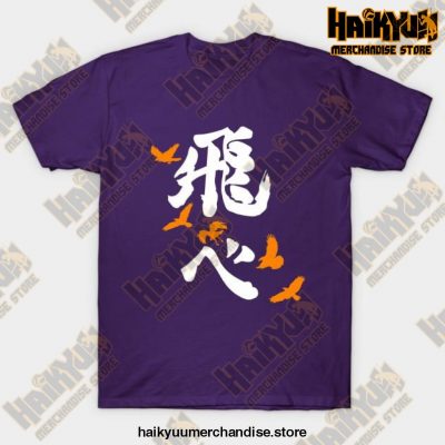 Haikyuu Karasuno Fly Orange T-Shirt Purple / S