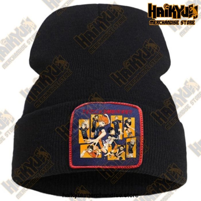 Haikyuu Karasuno High School Beanie For Teens Black / China One Size