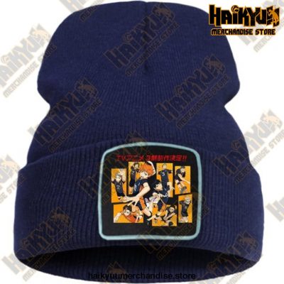 Haikyuu Karasuno High School Beanie For Teens Dark Blue / China One Size