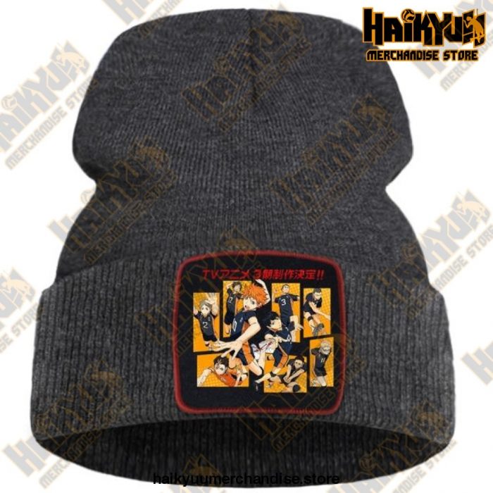 Haikyuu Karasuno High School Beanie For Teens Dark Gray / China One Size