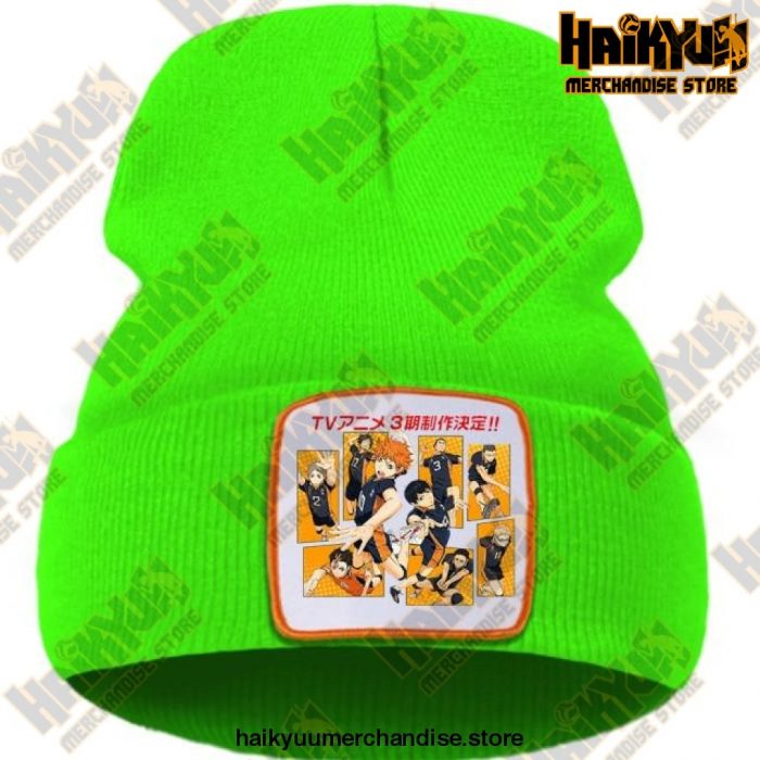 Haikyuu Karasuno High School Beanie For Teens Green / China One Size