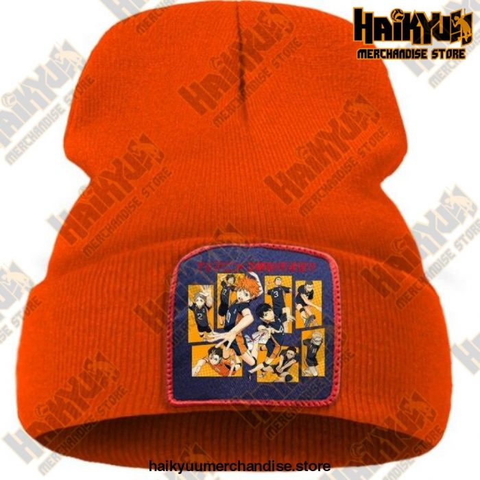 Haikyuu Karasuno High School Beanie For Teens Orange / China One Size