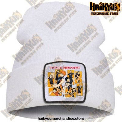 Haikyuu Karasuno High School Beanie For Teens White / China One Size