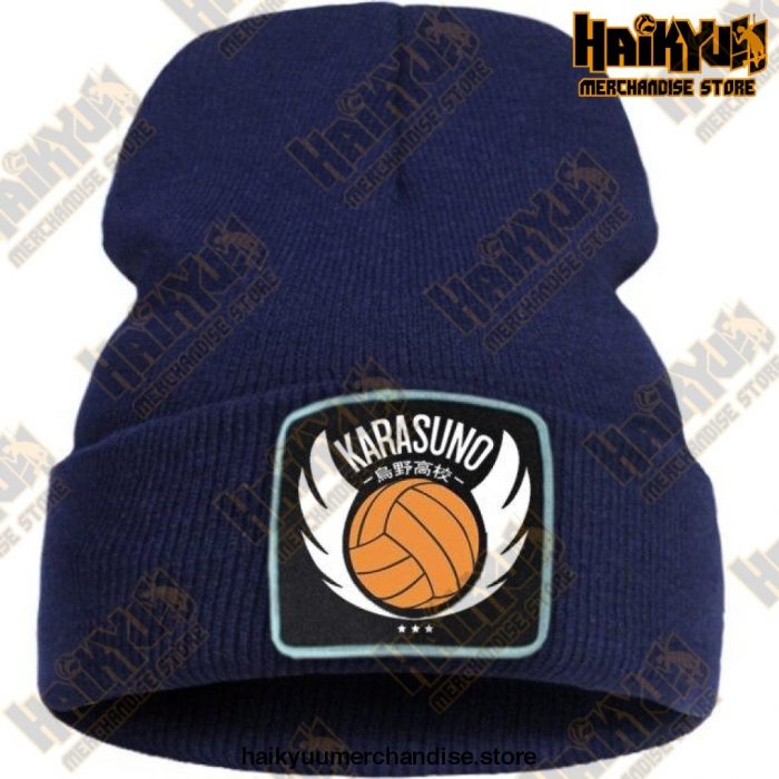 Haikyuu Karasuno High Winter Beanie Dark Blue / China One Size