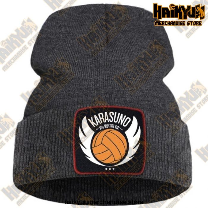 Haikyuu Karasuno High Winter Beanie Dark Gray / China One Size