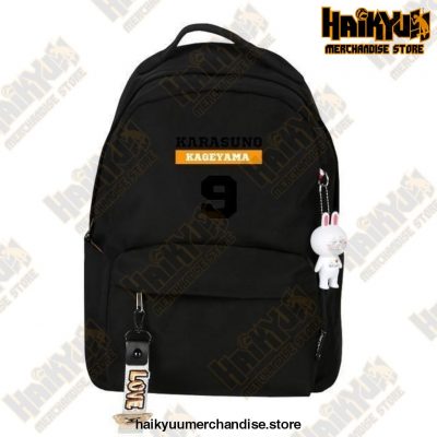 Haikyuu Backpack  Kageyama Black Official Haikyuu Backpack Merch