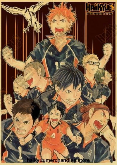 Haikyuu!! Retro Poster Anime Kraft Paper 42X30 Cm / E193 20