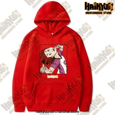 Haikyuu Unisex Hoodies Japanese Anime Satori Tendou Printed Mens Hoodie Streetwear Casual