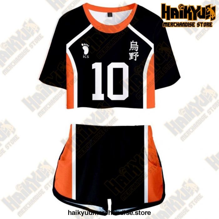 Karasuno High Cosplay Sportswear Jerseys Uniform 10 / S