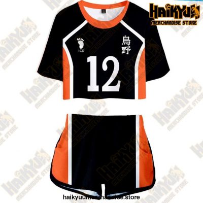 Karasuno High Cosplay Sportswear Jerseys Uniform 12 / S