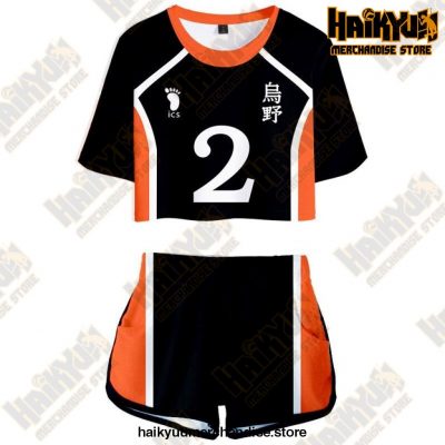 Karasuno High Cosplay Sportswear Jerseys Uniform 2 / S