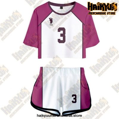 Shiratorizawa Academy Cosplay Sportswear Jerseys Uniform 3 / S