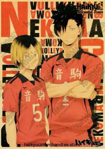 Vintage Japanese Anime Haikyuu!! Retro Poster Kraft Paper High Quality Home Room Art Print Wall