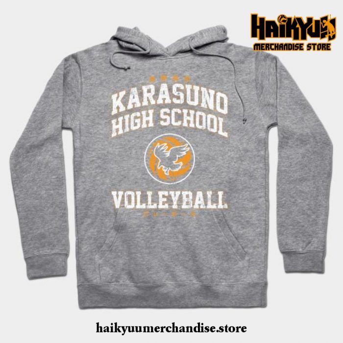 Karasuno High School Volleyball Hoodie Gray / S