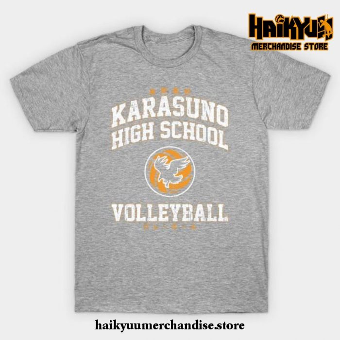 Karasuno High School Volleyball T-Shirt Gray / S