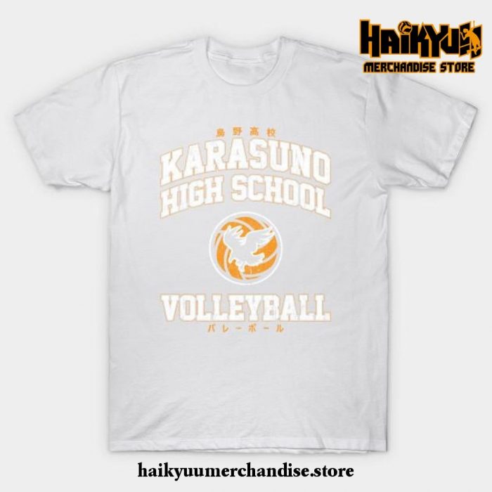 Karasuno High School Volleyball T-Shirt White / S