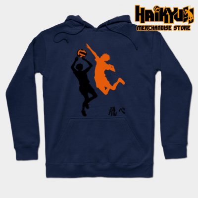 Haikyuu Shadow Hoodie Navy Blue / S