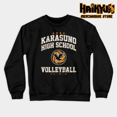 Karasuno High School Volleyball Sweatshirt Black / S