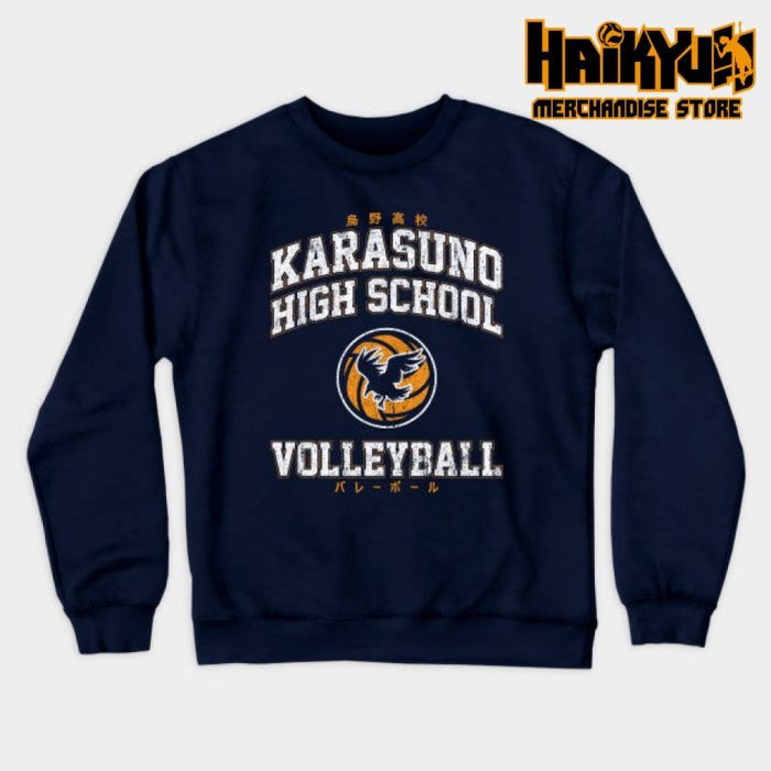Karasuno High School Volleyball Sweatshirt Navy Blue / S