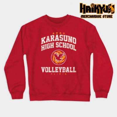 Karasuno High School Volleyball Sweatshirt Red / S