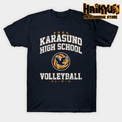 Karasuno High School Volleyball T-Shirt Navy Blue / S
